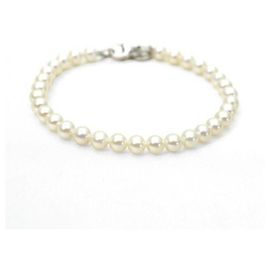Tiffany & Co Pulseira de Pérolas Sterling Silver Ziegfeld Collection Branco