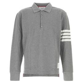 Thom Browne Piqué-Langarmpolo Braun