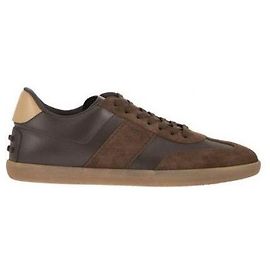 Tod's Suede Leather Sneakers Brown