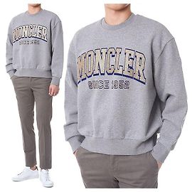 Moncler Glitter Logo Patch Typo Sweatshirt Brown
