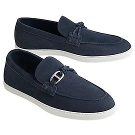 Mocassins Hermès Ignacio Blue Celeste Camurça de Bezerro Azul