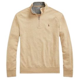 Ralph Lauren Pony Logo Quarter Zip Pullover Brown