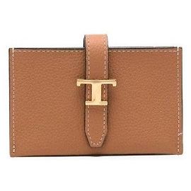Tod's Leather Card Holder Brown Brown
