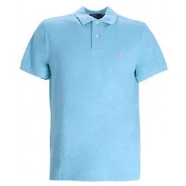 Ralph Lauren Custom Slim Fit Kurzarmhemd mit gesticktem Pony-Logo Blau