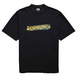Balenciaga T-Shirt Medium Fit Schwarz Schwarz