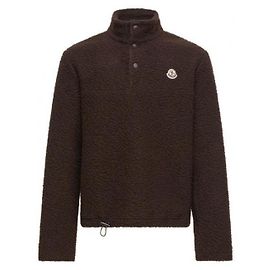 Moncler Logo Knit Sweatshirt Brown Brown