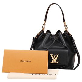 Louis Vuitton Borsa Tote a Secchiello in Pelle Nera Nero