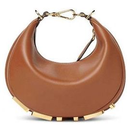 Fendi Mini borsa hobo in pelle Marrone