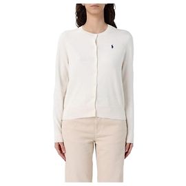 Ralph Lauren Baumwoll-Cardigan mit Rundhalsausschnitt Weiß