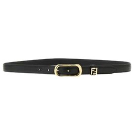Fendi Gürtel aus schwarzem Leder Schwarz