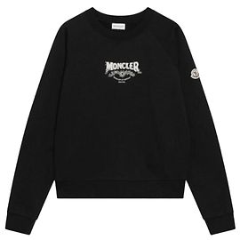 Moncler Baumwoll-Sweatshirt Schwarz Schwarz