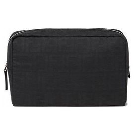 Fendi Medium Toiletry Case Black Polyester Black