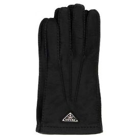 Prada Gants en cuir Napa Noir