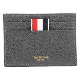 Thom Browne Pebble Grain Single Card Holder Brown