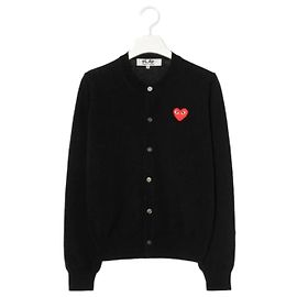 Comme Des Garcons Red Heart Strickcardigan Schwarz Schwarz