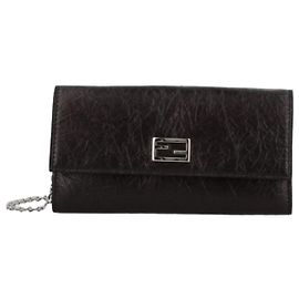 Fendi Tube Chain Long Wallet Black