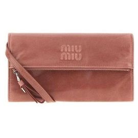 Miu Miu Bolsa de ombro em couro Rosa