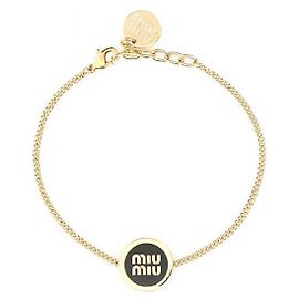 Miu Miu Enamel Metal Bracelet Black