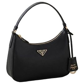 Prada Reedition Saffiano Leather Mini Bag Black
