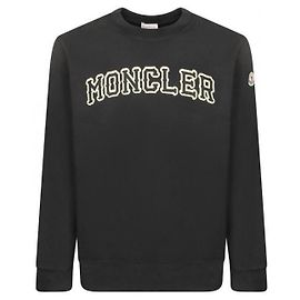 Moncler Logo Cotton Sweatshirt Black
