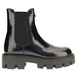 Prada Botines Chelsea Logo Negro