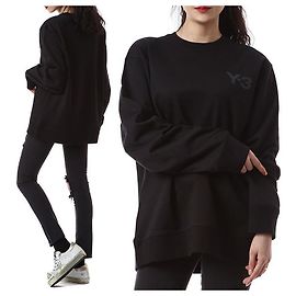 Yohji Yamamoto M LOGO CRW Sweatshirt Schwarz Schwarz