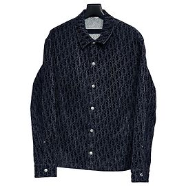 Dior Cotton Blend Velvet Overshirt Black