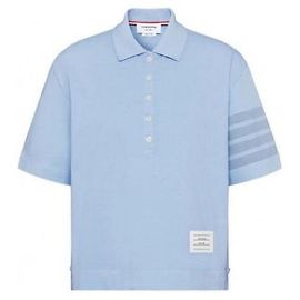 Thom Browne Overdyed Bar Jersey- Polo Blau
