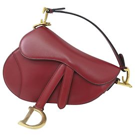 Dior Mini Saddle Bag Burgundy Red