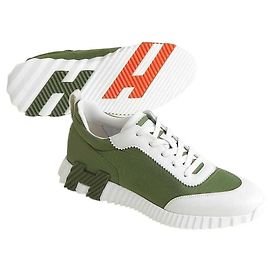 Hermès Bouncing Sneakers Green Calfskin Green