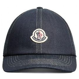Moncler Denim Baseball Cap Blue Blue