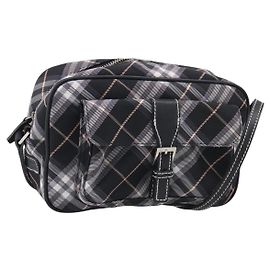 Burberry Nova Check Blue Label Nylon Black