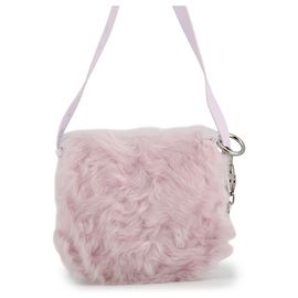 Bolsa de Ombro Burberry em Couro e Pele Sintética Rosa Roxo