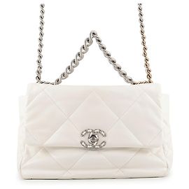 Borsa a tracolla con catena Chanel Bianco