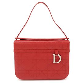 Sac à main Christian Dior en cuir Rouge