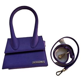 Jacquemus Le Chiquito Medium Handbag Violet Leather Purple