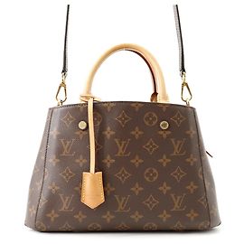 Sac à main Louis Vuitton Monogram Montaigne BB Marron Bordeaux