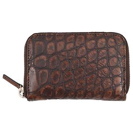 Gucci Embossed Leather Coin Purse Brown