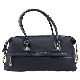 Céline Celine Top Handle Leather Nero