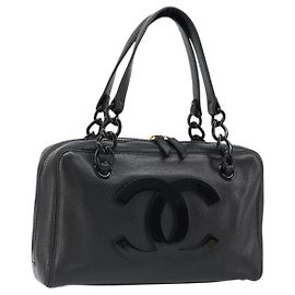 Chanel Coco Mark Leather Negro