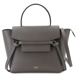 Céline Sac banane Celine en cuir gris Marron