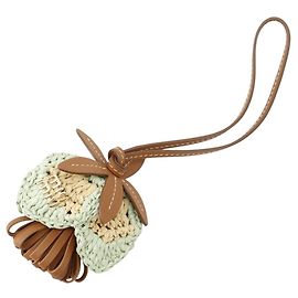 Miu Miu Lambskin Handbag Charm Brown