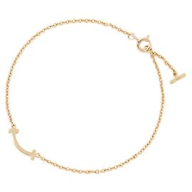 Autre Marque Pulsera Tiffany & Co. T Smile Mini Dorado