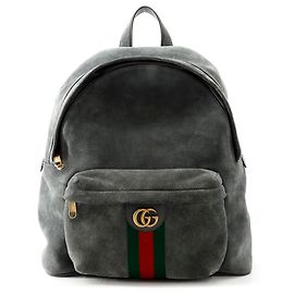 Gucci Ophidia Medium Suede Backpack 834466 Brown Red Green