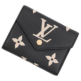 Louis Vuitton Monogram Empreinte Tri-fold Geldbörse Schwarz