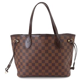 Sac à main cabas Louis Vuitton Neverfull PM Damier Marron Damier ebène