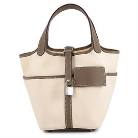 Hermès Hermes Picotin Lock PM Cargo Handtasche Roh Taupe