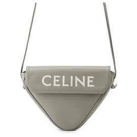 Céline Bolsa de Ombro Celine em Couro de Bezerro Liso Pale Gray Outro