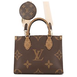 Louis Vuitton Monogram Reverse Giant OnTheGo PM Handbag Red