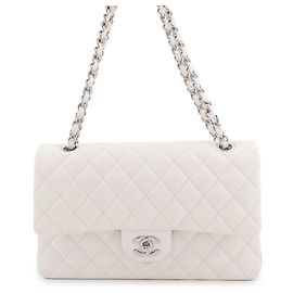 Bolsa de Ombro com Corrente Chanel em White Branco